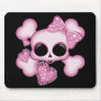 Cute Pink Skull Mouse Pads