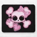 Cute Pink Skull mousepads by clotheshound Cute Pink Skull mousepads