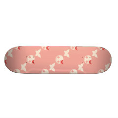Cute Pink Skulls Skateboard