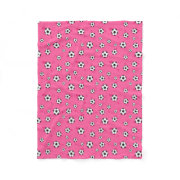 pink Soccer football ball Pattern Fleece Blanket