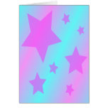Cute Pink Stars Greeting Card