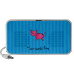 Cute pink tiger blue stripes mp3 speakers
