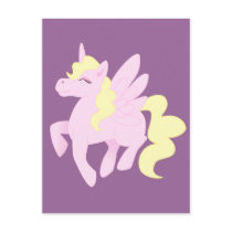 Cute Pink Unicorn Pegasus (Unipeg) postcards