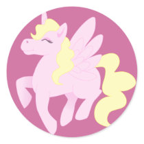 Cute Pink Unicorn Pegasus (Unipeg) stickers
