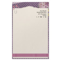 Cute pink vintage stationery - Social icons