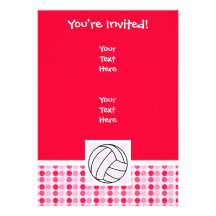 Cute Pink Volleyball Card