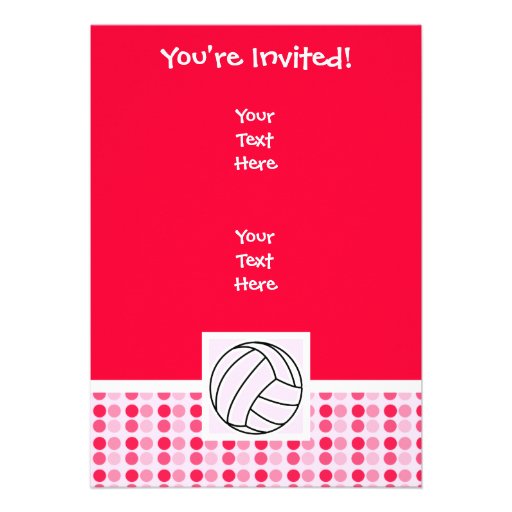 Cute Pink Volleyball Card