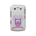 Cute Pink Whimsical Owl Blackberry Bold case