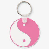 Cute Pink Yin Yang keychain