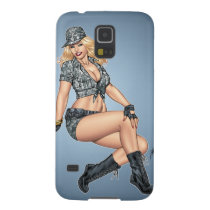 pinup, girl, al rio, army, reserves, military, woman, blond, boots, camo, security, [[missing key: type_casemate_cas]] with custom graphic design