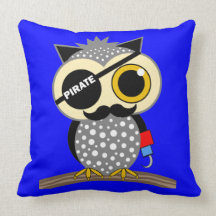cute pirate owl pillows