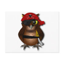 Cute Pirate Owl Post Card