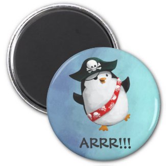 Cute Pirate Penguin Fridge Magnets