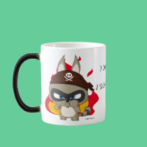Cute pirate raccoon anime cartoon character mug mugs