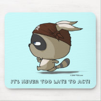 Cute pirate raccoon funny cartoon anime mousepad mousepads