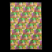 Cute Pixel Art Fruit & Vegetable Kitchen Towel kitchen towels