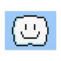 Cute Pixel Cloud postcards