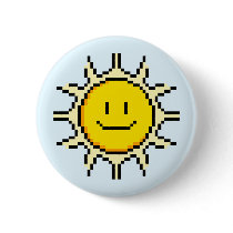 Cute Pixel Sun Button