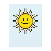 Cute Pixel Sun postcards