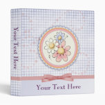 cute plaid flowers Binder binders