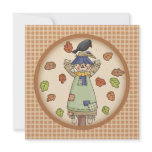 Cute Plaid &amp; Scarecrow Thanksgiving Invitation