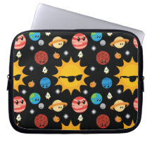 Cute Planets Space Pattern Computer Sleeves