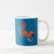 cute Platypus diving Coffee Mug