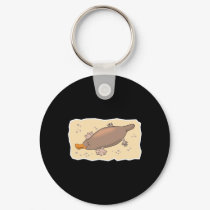 cute platypus in the sand keychains
