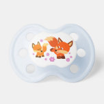 Cute Playful Cartoon Foxes Pacifier BooginHead Pacifier