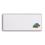 cute playful tumbling teddy bear design envelope