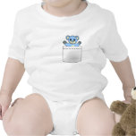 Cute Pocket Blue Teddy Bear - Light T-shirt