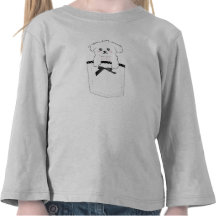 Cute Pocket Puppy Dog Tee Shirt