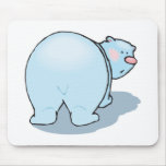 cute polar bear butt mouse mat