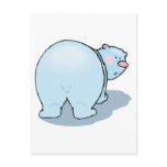 cute polar bear butt postcards