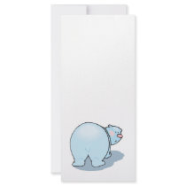 cute polar bear butt full color rack card