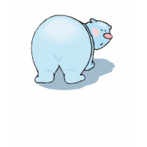 cute polar bear butt t-shirts