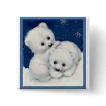 Cute Polar Bear Cubs Pins