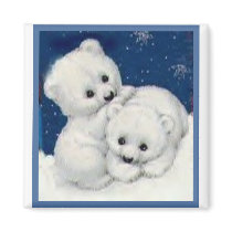 Cute Polar Bear Cubs magnets by fstasu Cute Polar Bear Cubs magnets