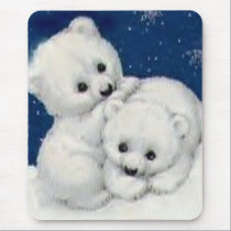 Cute Polar Bear Cubs mousepads