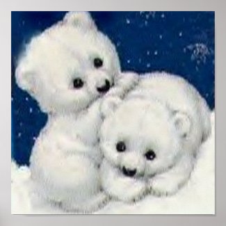 Cute Polar Bear Cubs print