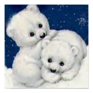 Cute Polar Bear Cubs print