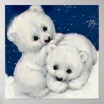 Cute Polar Bear Cubs Print