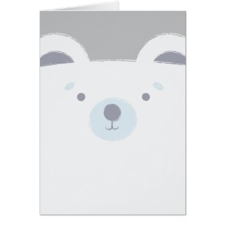 Cute Polar Bear Illustration Card