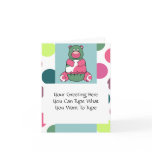 Cute Polka Dot Birthday Bear Greeting Card