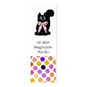 Cute Polka Dot Black Kitty Cat Bookmarks
