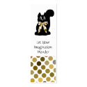 Cute Polka Dot Black Kitty Cat Bookmarks