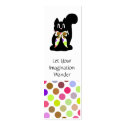Cute Polka Dot Black Kitty Cat Bookmarks