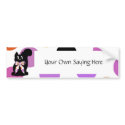 Cute Polka Dot Black Kitty Cat Bumper Sticker