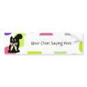 Cute Polka Dot Black Kitty Cat Bumper Sticker