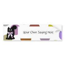 Cute Polka Dot Black Kitty Cat Bumper Sticker bumper stickers by polkadotpizazz Cute Polka Dot Black Kitty Cat Bumper Sticker bumper stickers